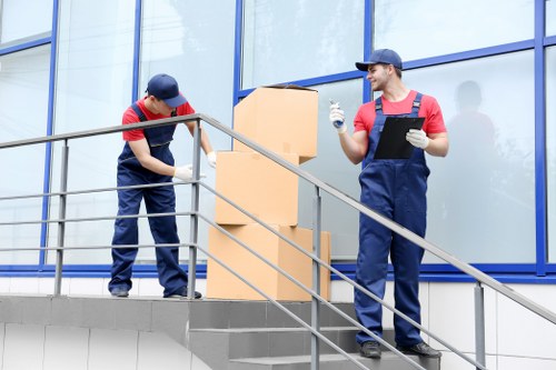 Careful loading of furniture during a Battersea move
