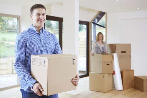 Household items being loaded for removals in Battersea