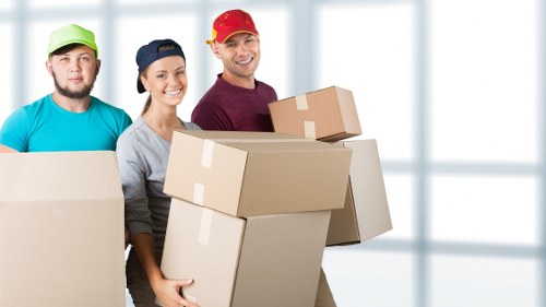 Loading furniture safely into a removal van