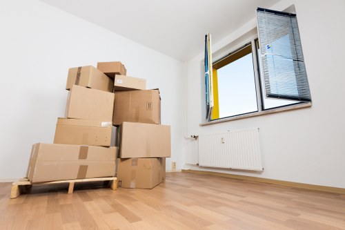 Van loaded with household furniture and boxes for a Battersea relocation