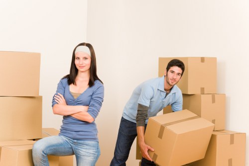 Local removals crew assisting with apartment access in Battersea