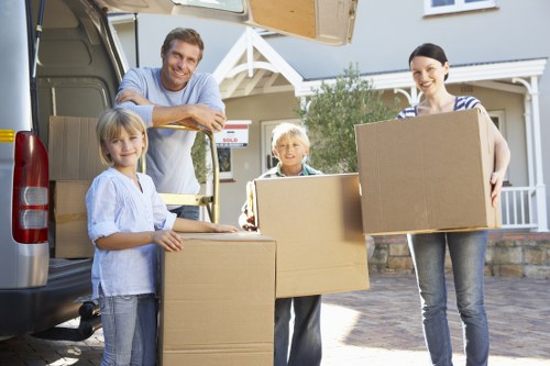 Local removal van helping with flat and apartment moves in Battersea