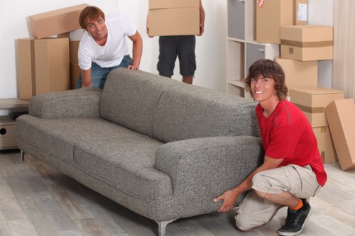 Trained Battersea movers preparing items carefully during a home move