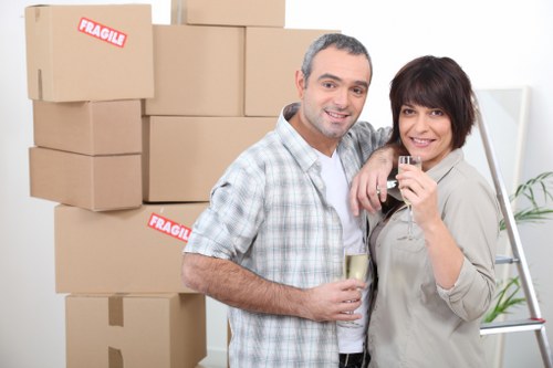Office and home items prepared for urgent removal service in Battersea